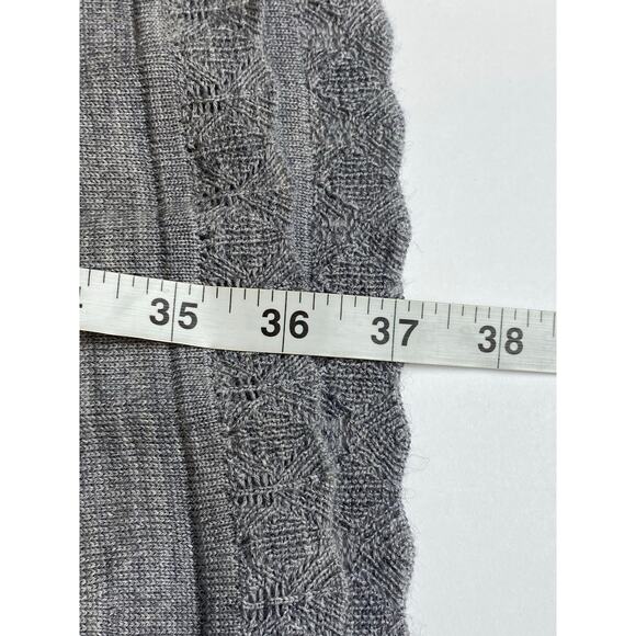 Tahari Gray Lightweight Merino Wool Blend Long Sleeve Sweater Dress Size Medium - Picture 8 of 9